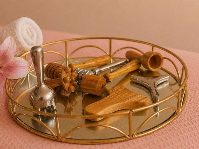Utensilios de madero terapia facial