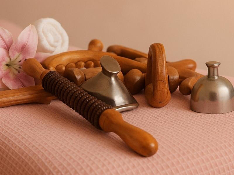Utensilios para hacer maderoterapia corporal
